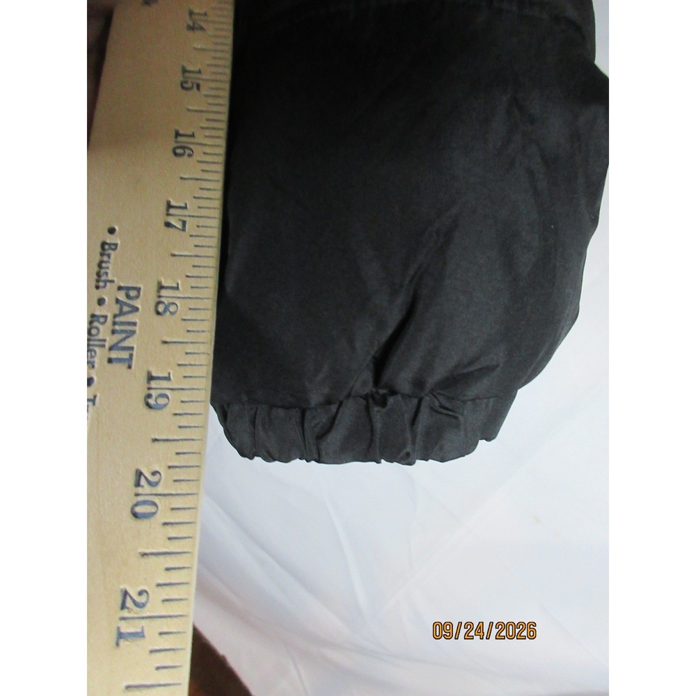 Berkley Jensen Mens Quilted Puffer Jacket Black Water Resistant Hooded Medium - Picture 7 of 7
